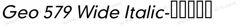 Geo 579 Wide Italic字体转换